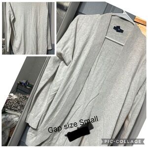 GAP Soft Heather Gray Open Cardigan